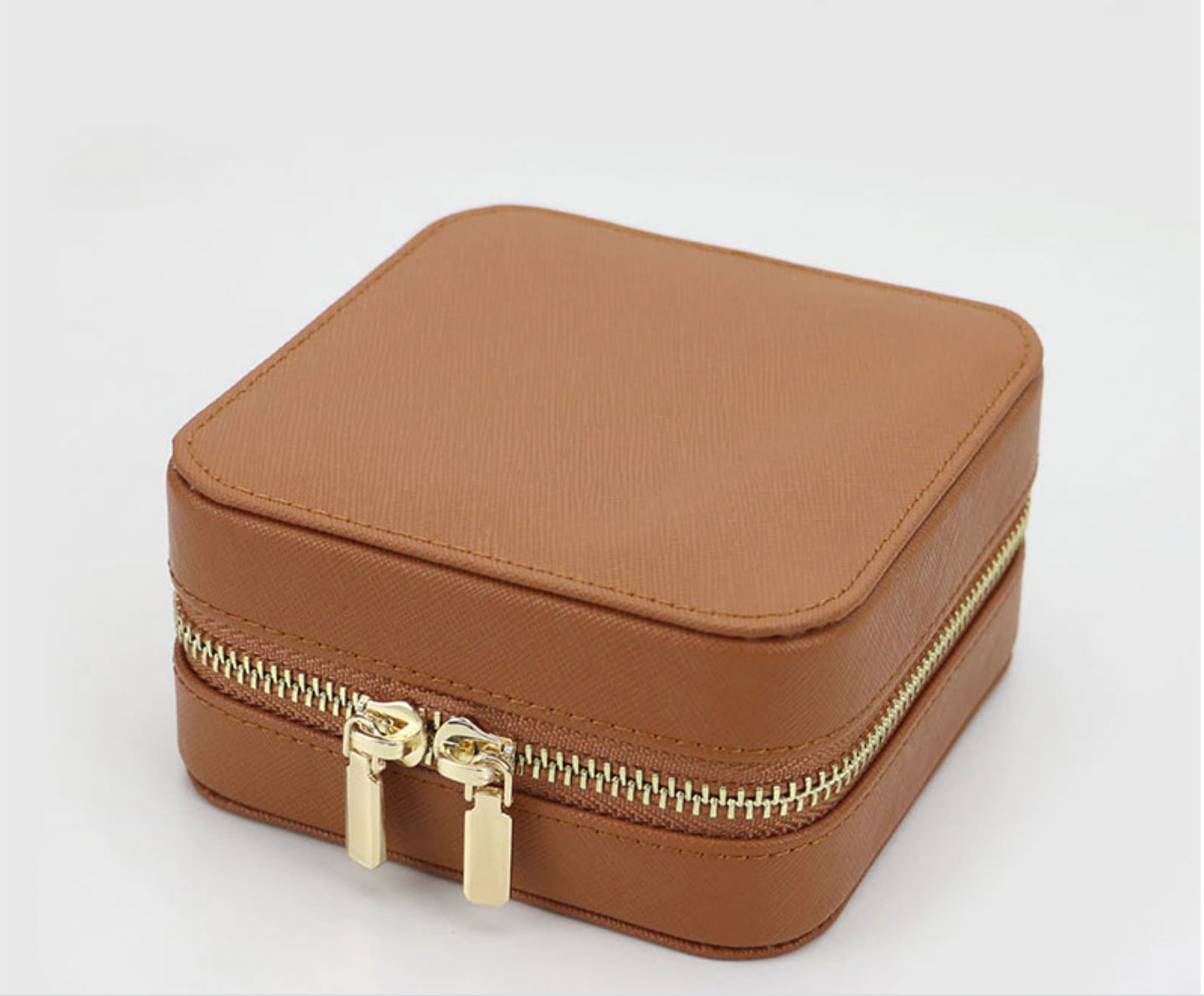 Genuine Leather Square Jewelry Box