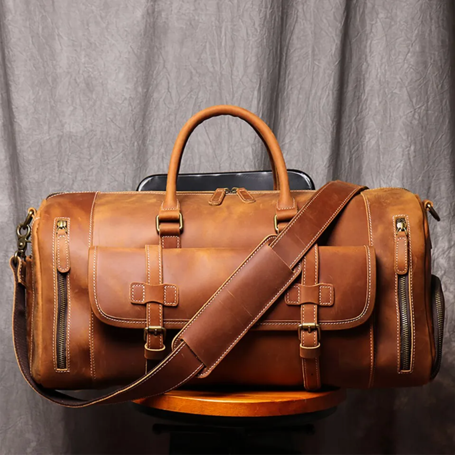 Harvey Leather Overnighter