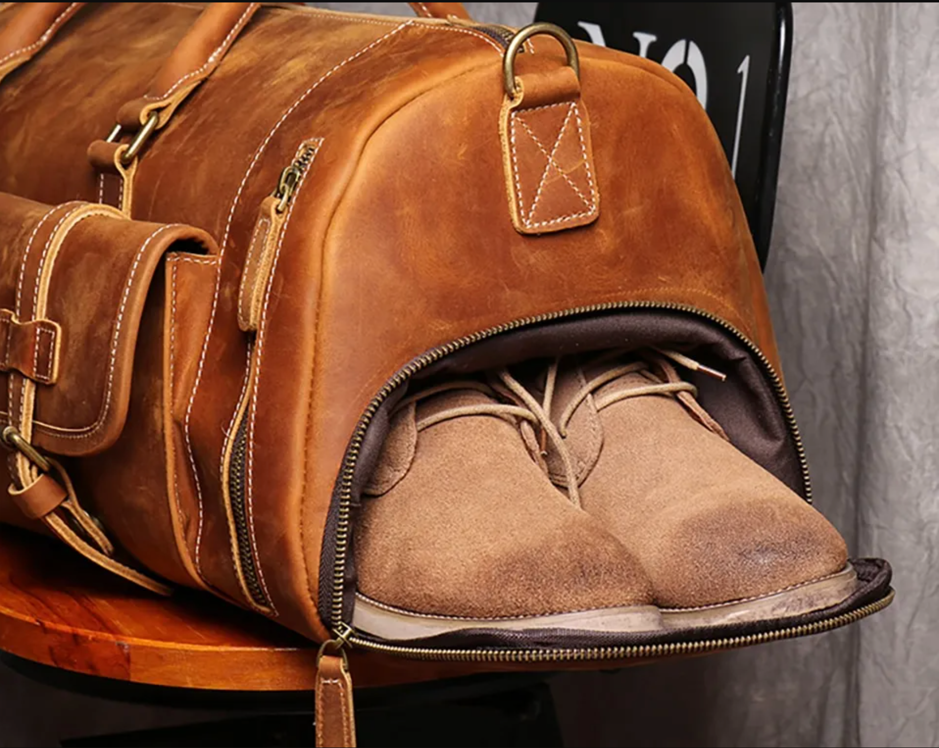 Harvey Leather Overnighter