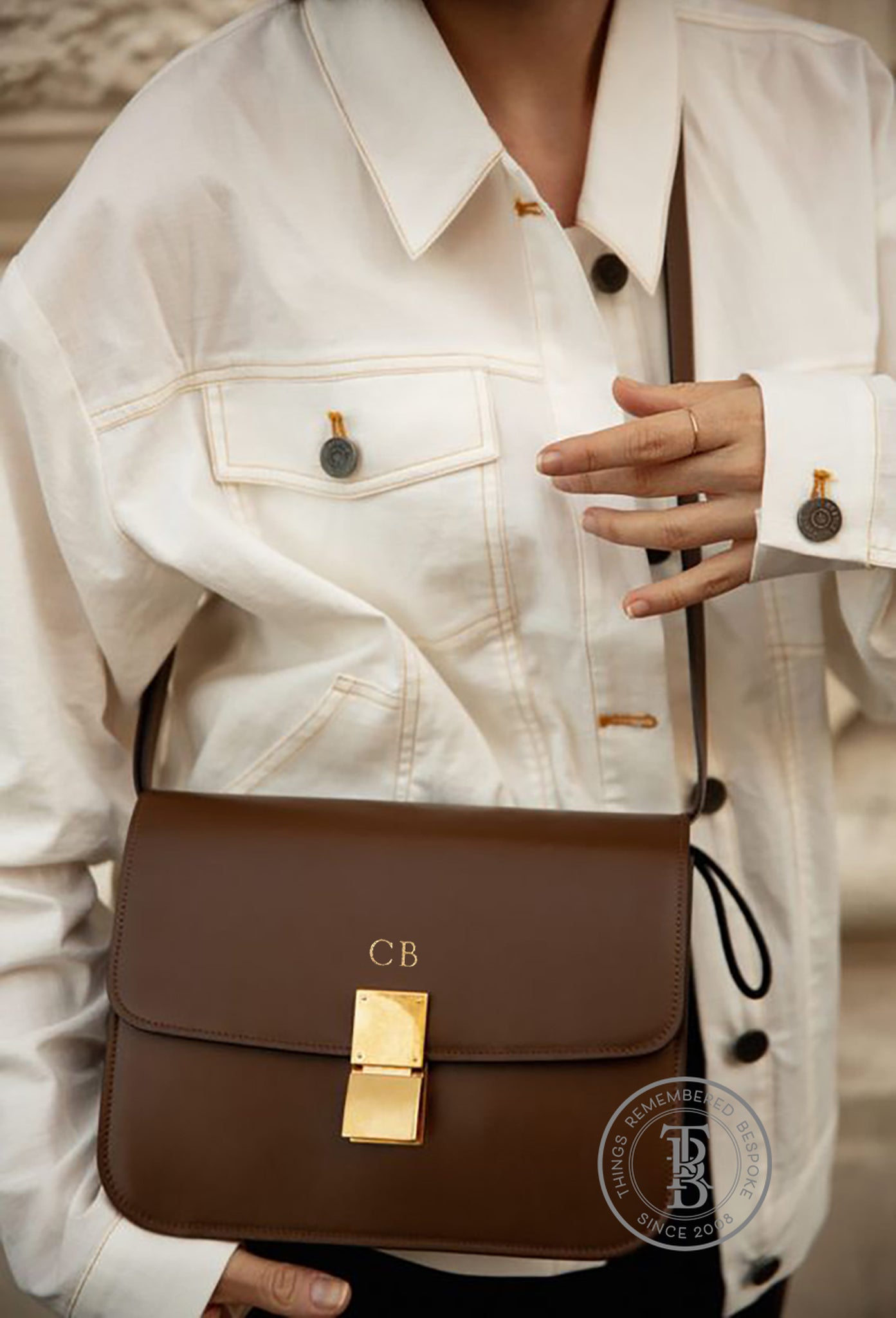 Genuine Leather Box Bag Large