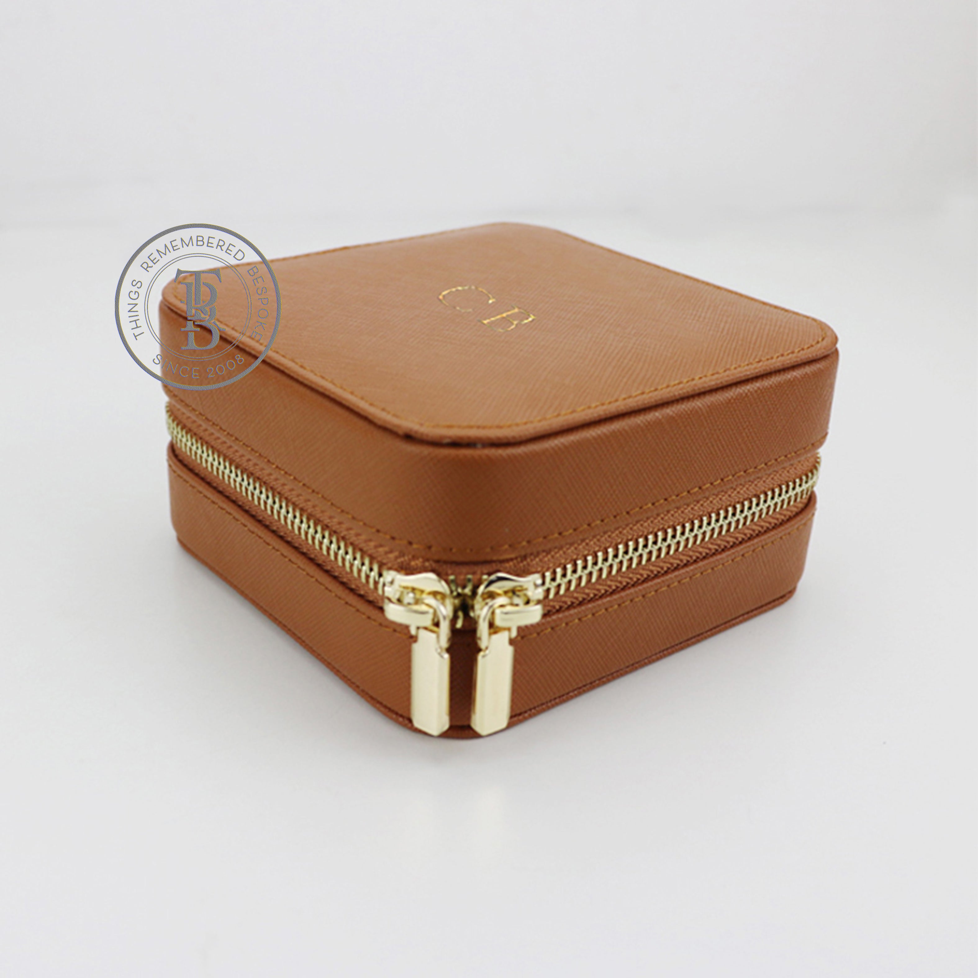 Genuine Leather Square Jewelry Box