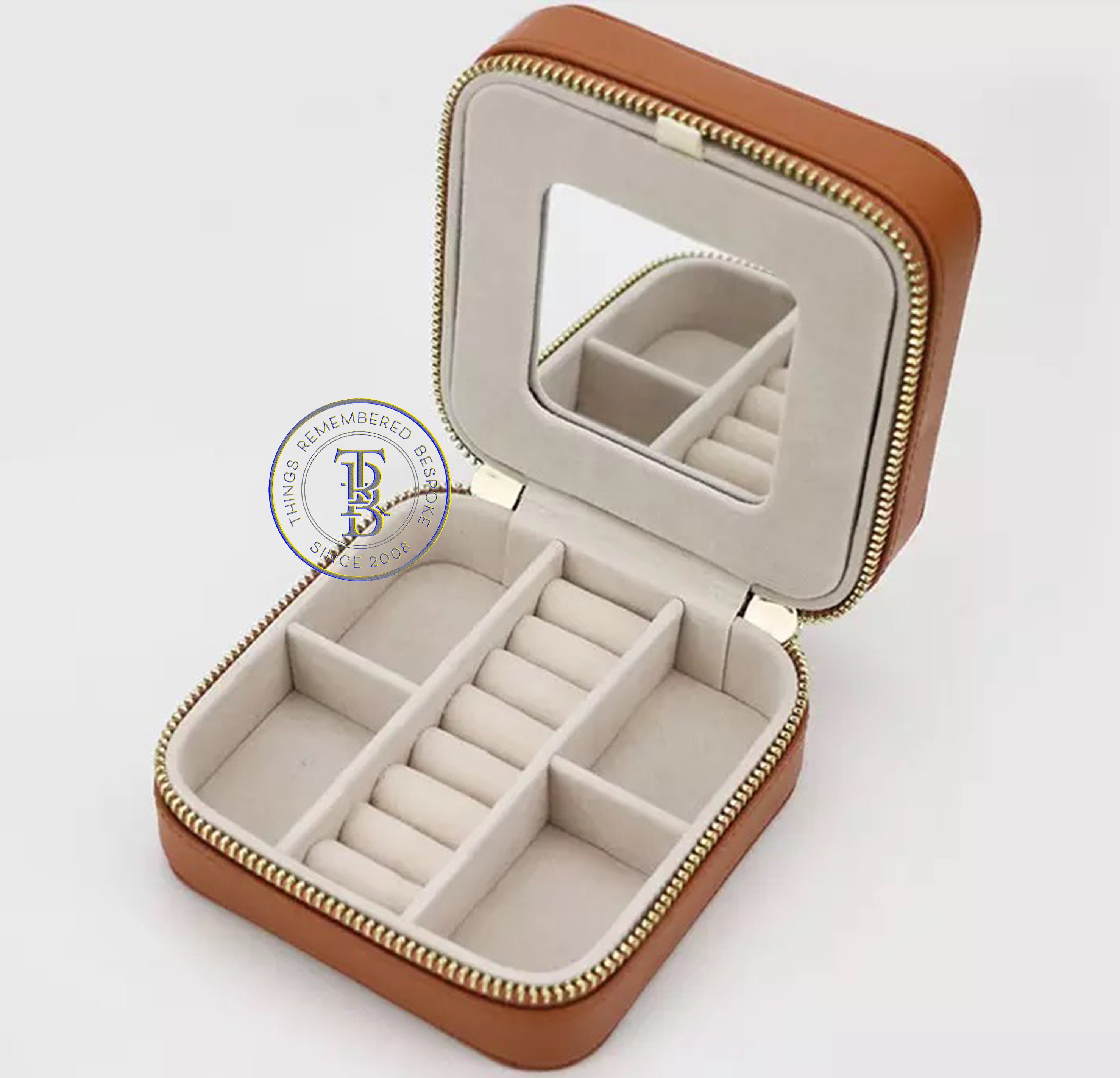 Genuine Leather Square Jewelry Box