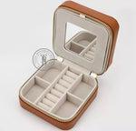 Genuine Leather Square Jewelry Box