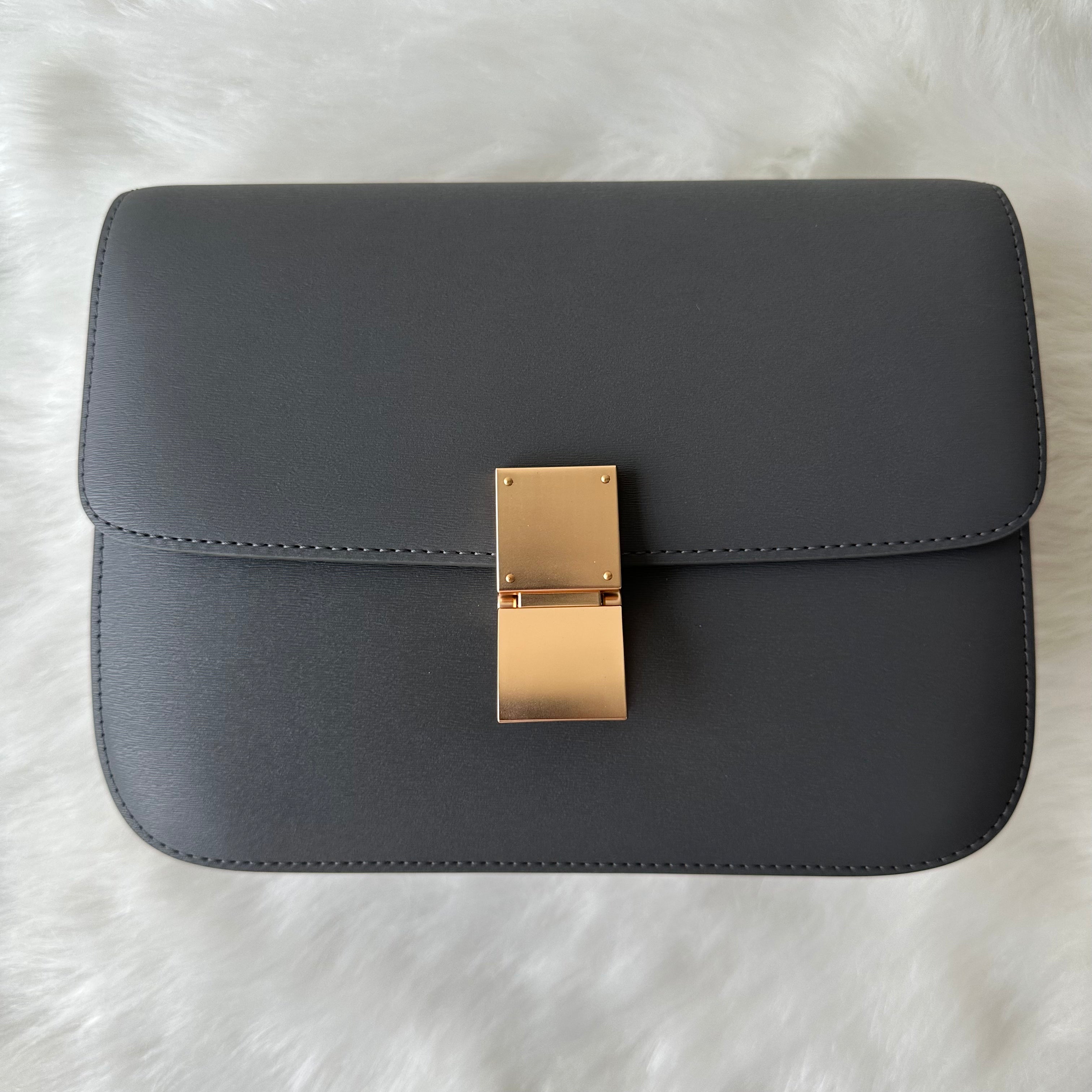 Genuine Leather Box Bag Large