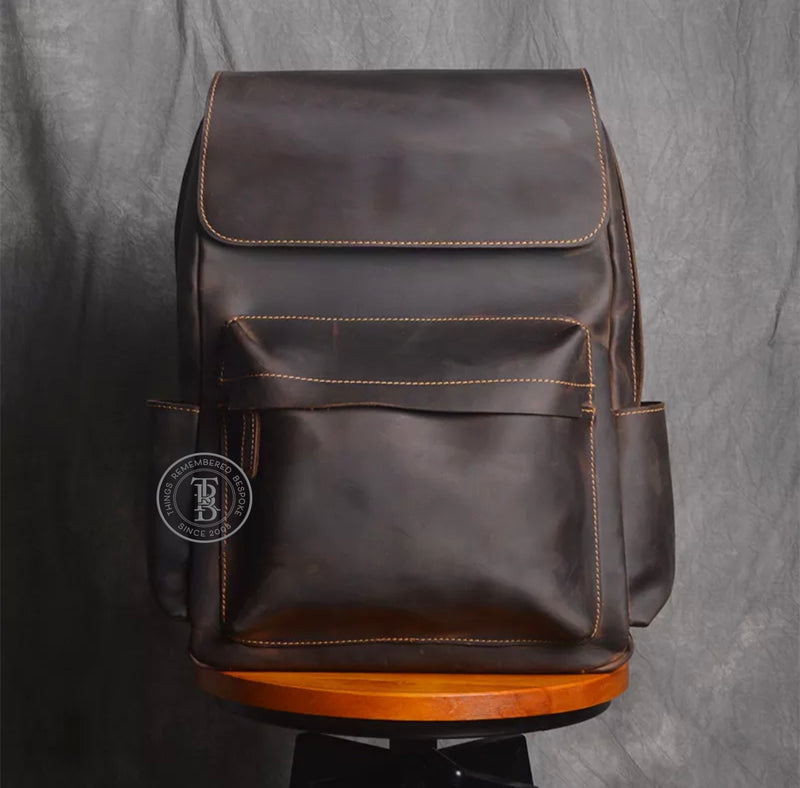 Zip Around Leather Backpack