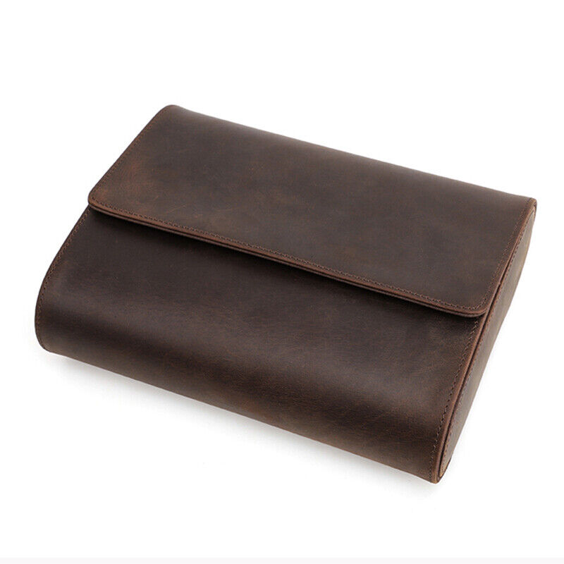 Genuine Leather Watch Roll 6 Slots