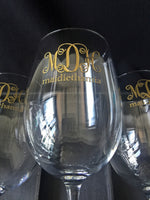 4pc Red Wine Glasses 20oz with Black Leather Flip Top Lid Box