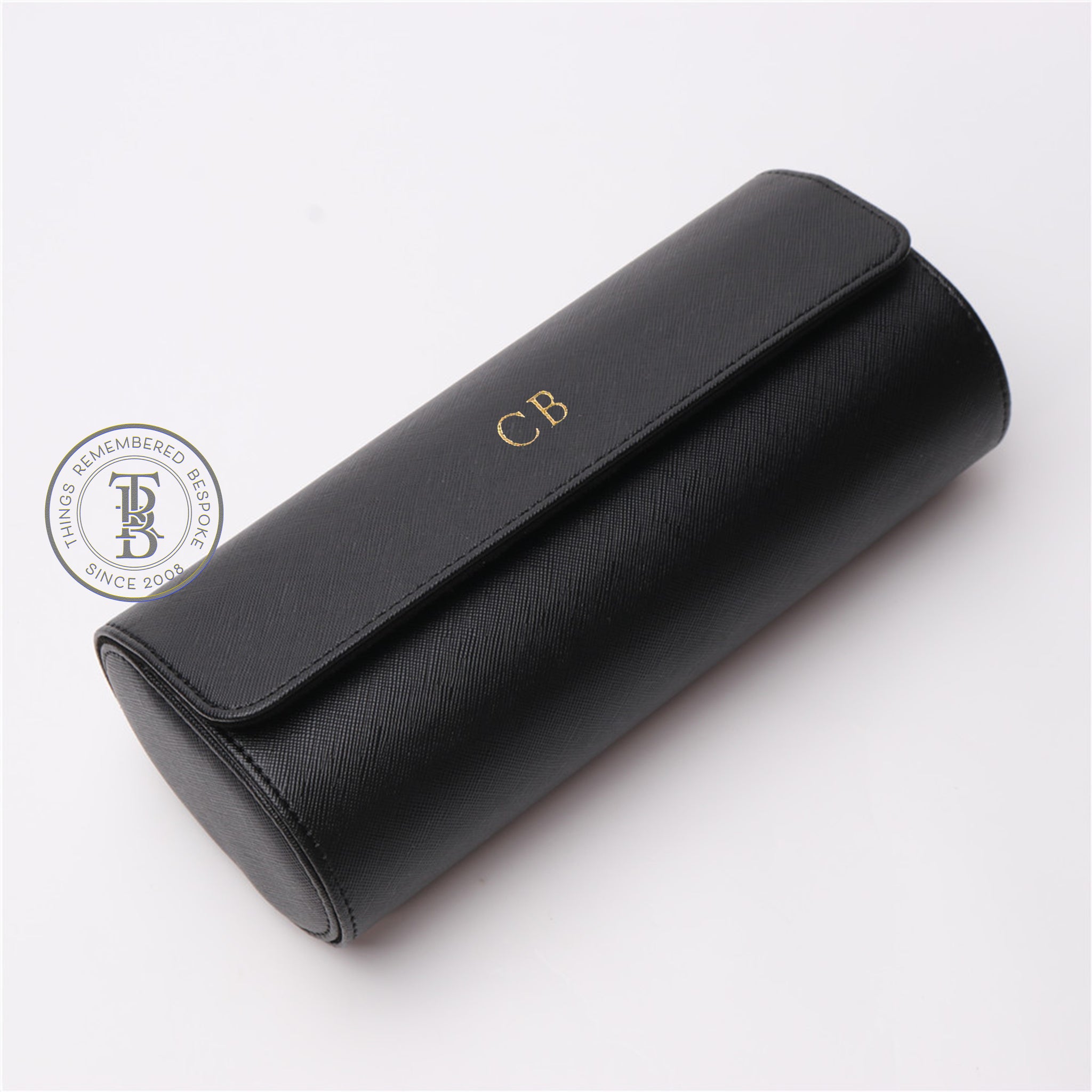 Genuine Leather 3-Slot Watch Roll