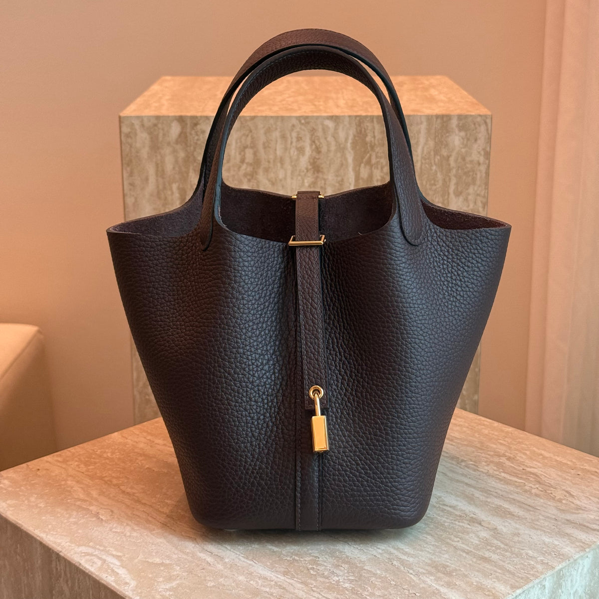 Elisabetta Slouch Bag Handstitched 18/22cm