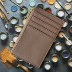 Genuine Saffiano Leather Card Holder + Wallet