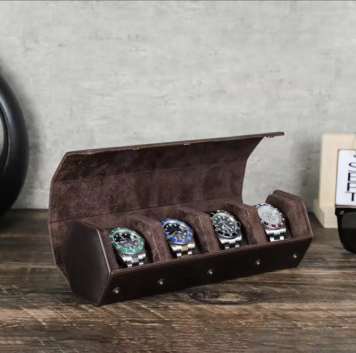 4 Slots Watch Roll Holder