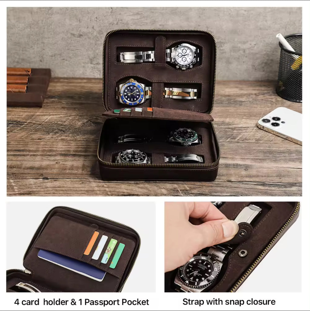 4 Slots Watch Roll Holder