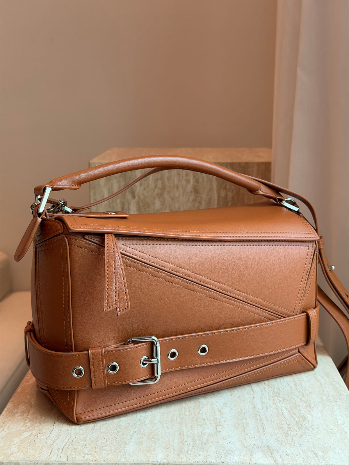 Geometric Biker Bag (FINAL SALE)