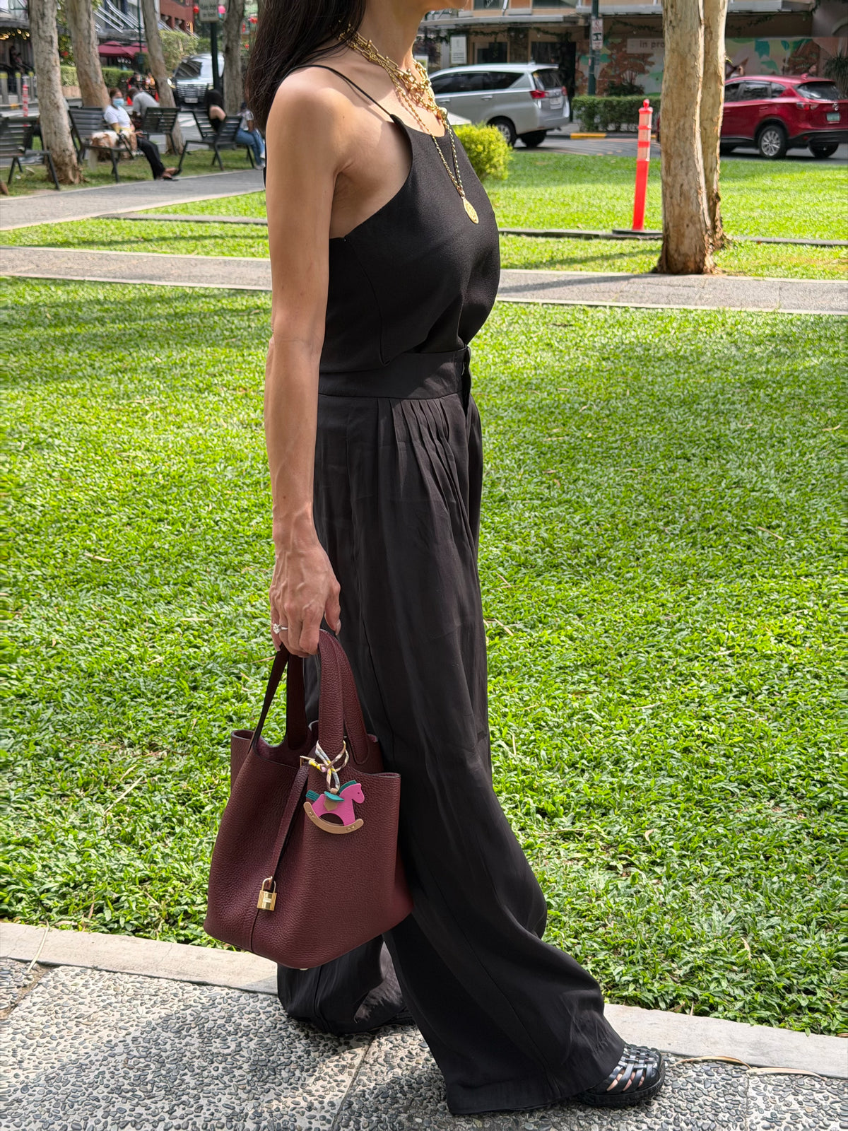 Elisabetta Slouch Bag Handstitched 18/22cm
