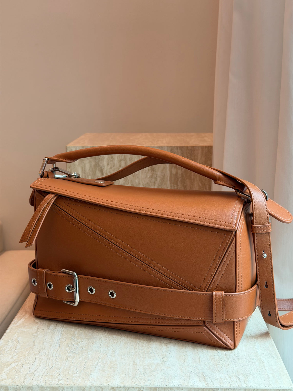 Geometric Biker Bag (FINAL SALE)