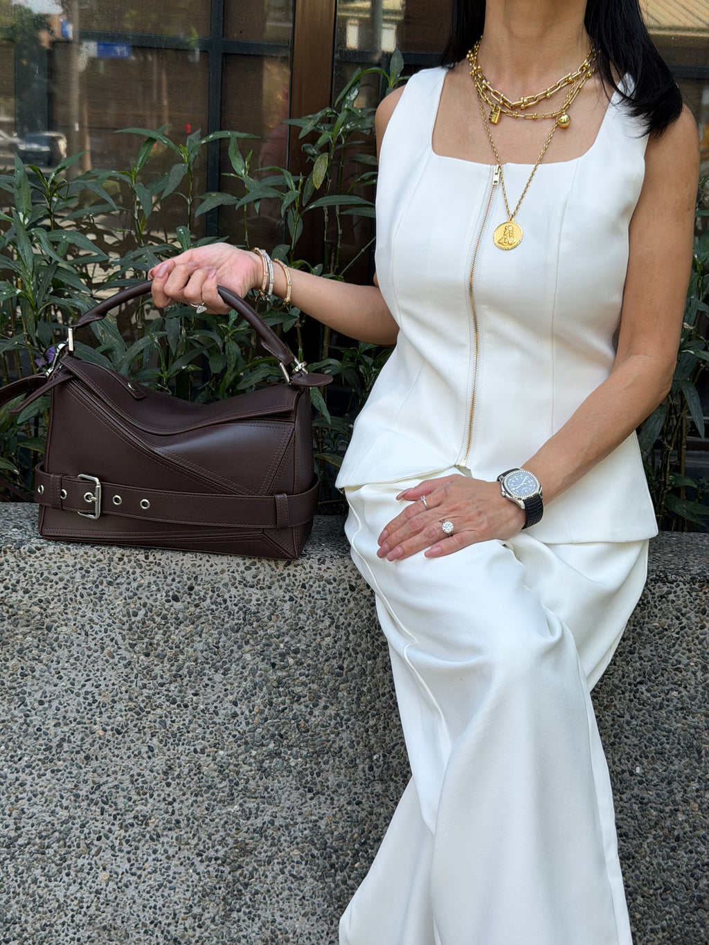 Geometric Biker Bag (FINAL SALE)