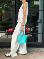 Elisabetta Slouch Bag Handstitched 18/22cm