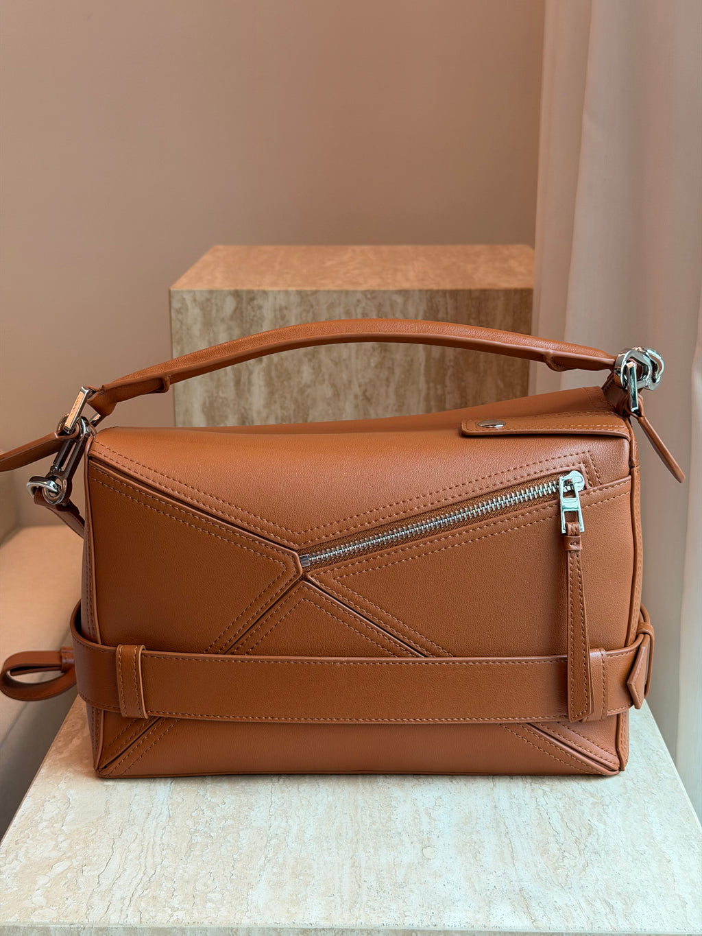 Geometric Biker Bag (FINAL SALE)