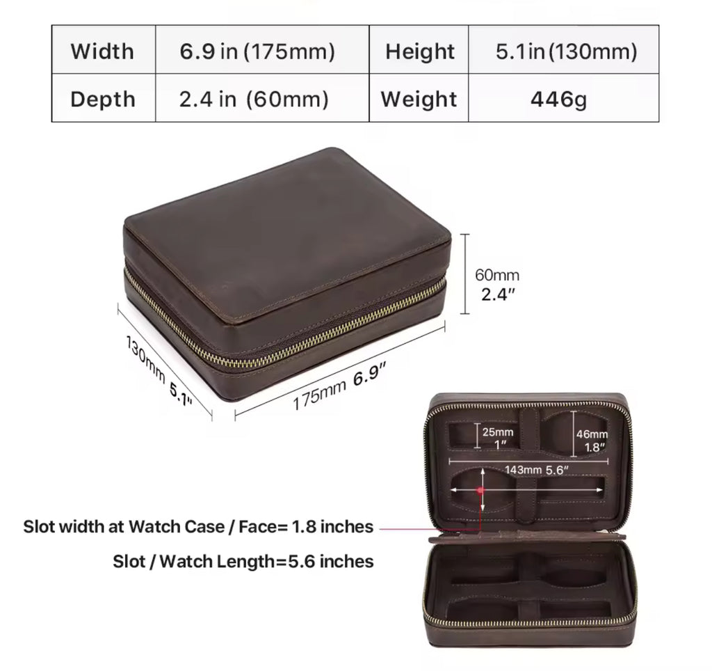 4 Slots Watch Roll Holder