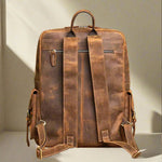 Multi Pocket Leather Backpack