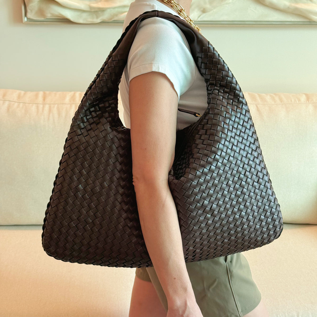 McKenzie Woven Hobo Bag