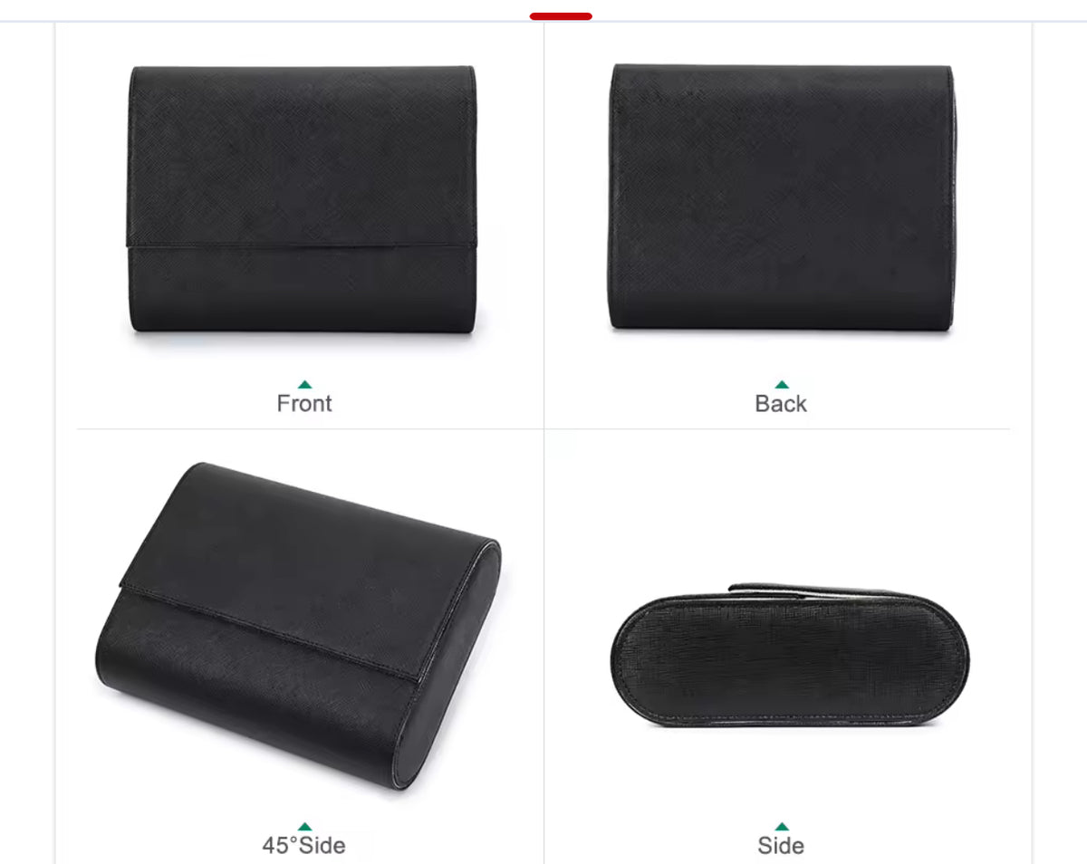 Genuine Leather Watch Roll 8 Slots