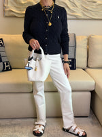 Elisabetta Slouch Bag Handstitched 18/22cm