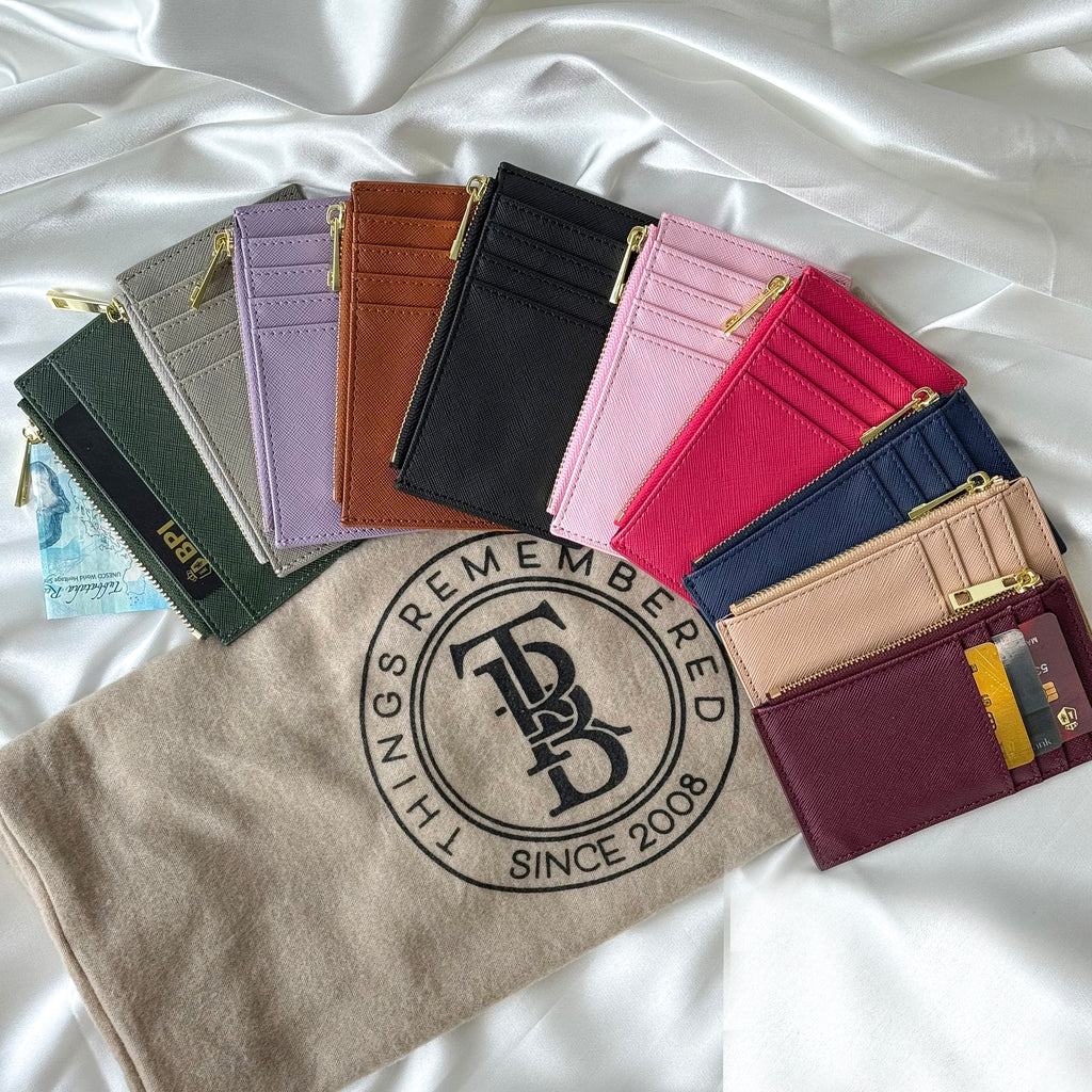 Genuine Saffiano Leather Card Holder + Wallet