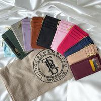 Genuine Saffiano Leather Card Holder + Wallet