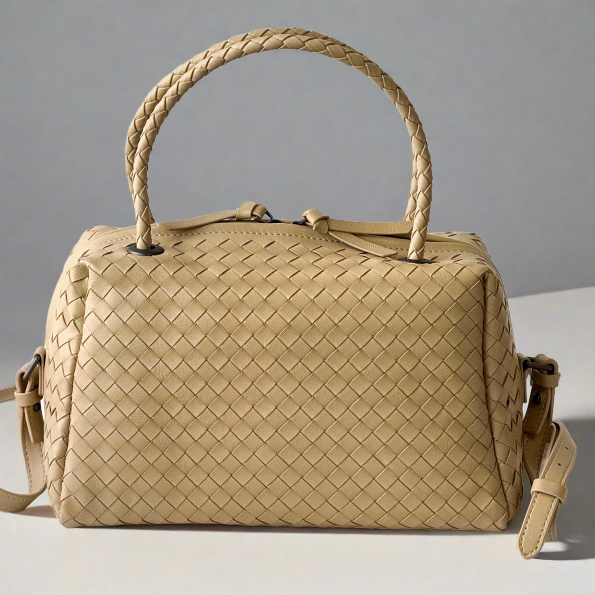 McKenzie Woven Boston Bag