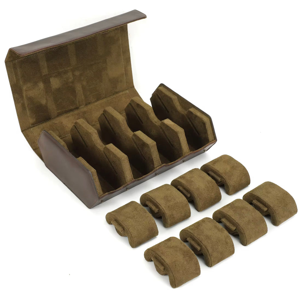Genuine Leather Watch Roll 8 Slots