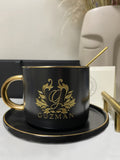 Morgan Cup and Saucer Set with Leather Box