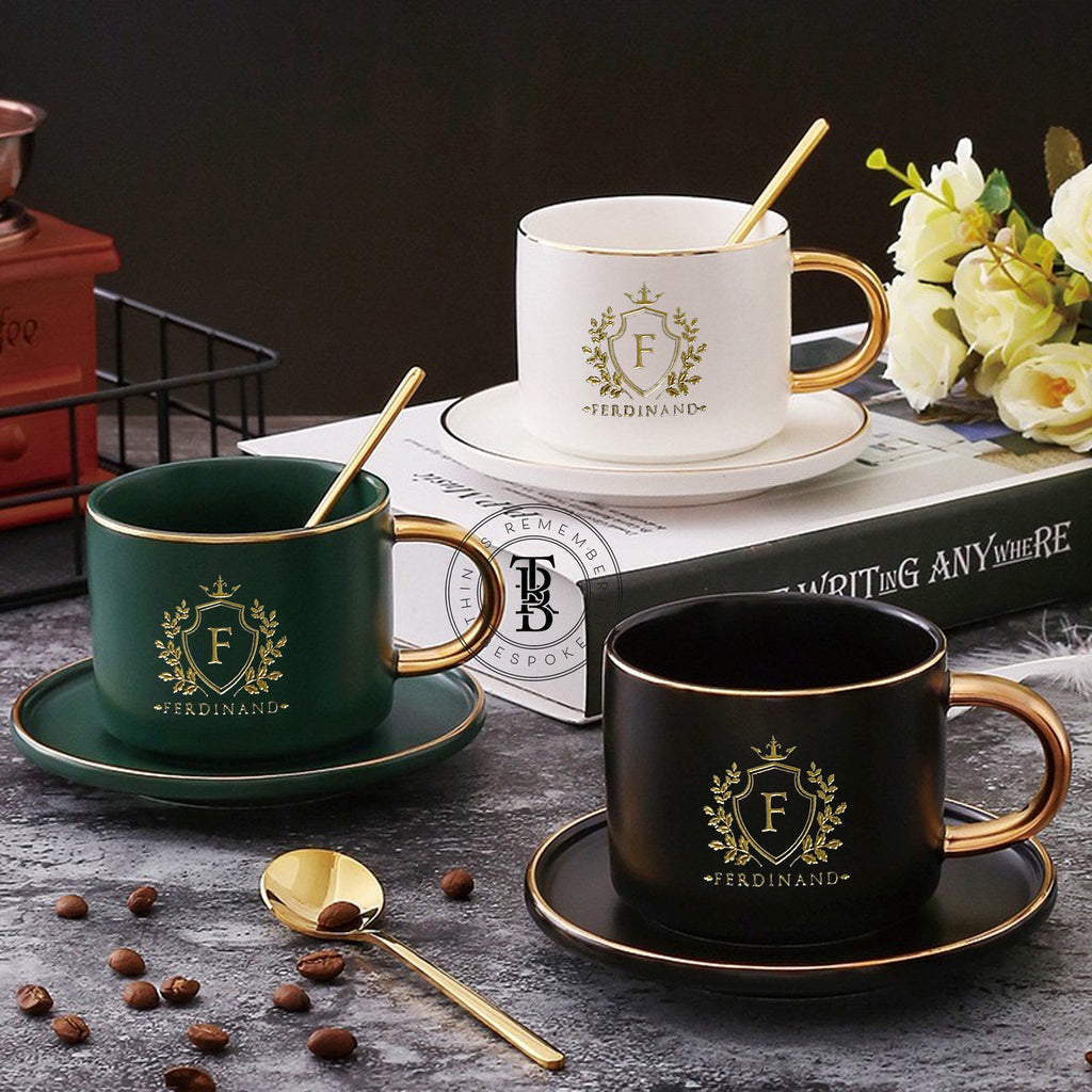 Morgan Cup and Saucer Set with Leather Box – Things Remembered PH