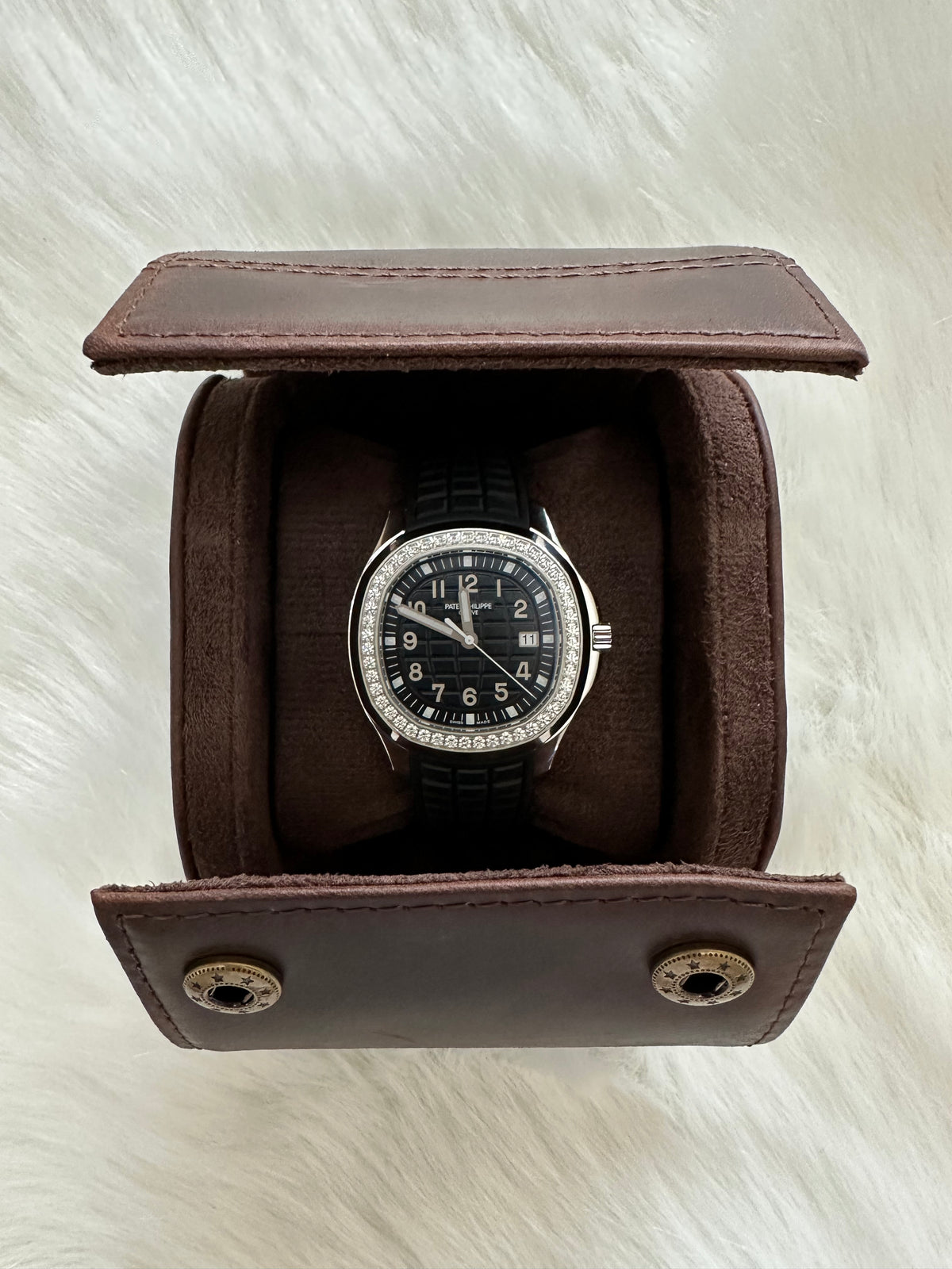 1-Slot Genuine Leather Watch Roll
