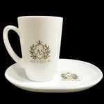 Sweet Line Cup and Saucer Set White