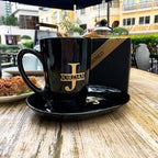 Sweet Line Cup and Saucer Black