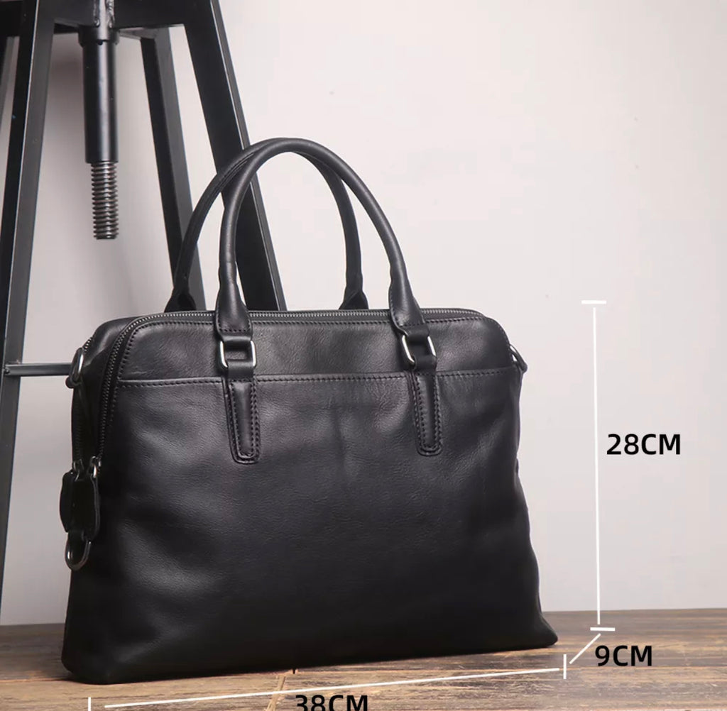 Mark Leather Messenger Briefcase