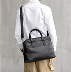 Mark Leather Messenger Briefcase