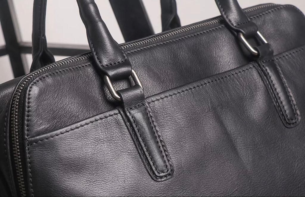Mark Leather Messenger Briefcase