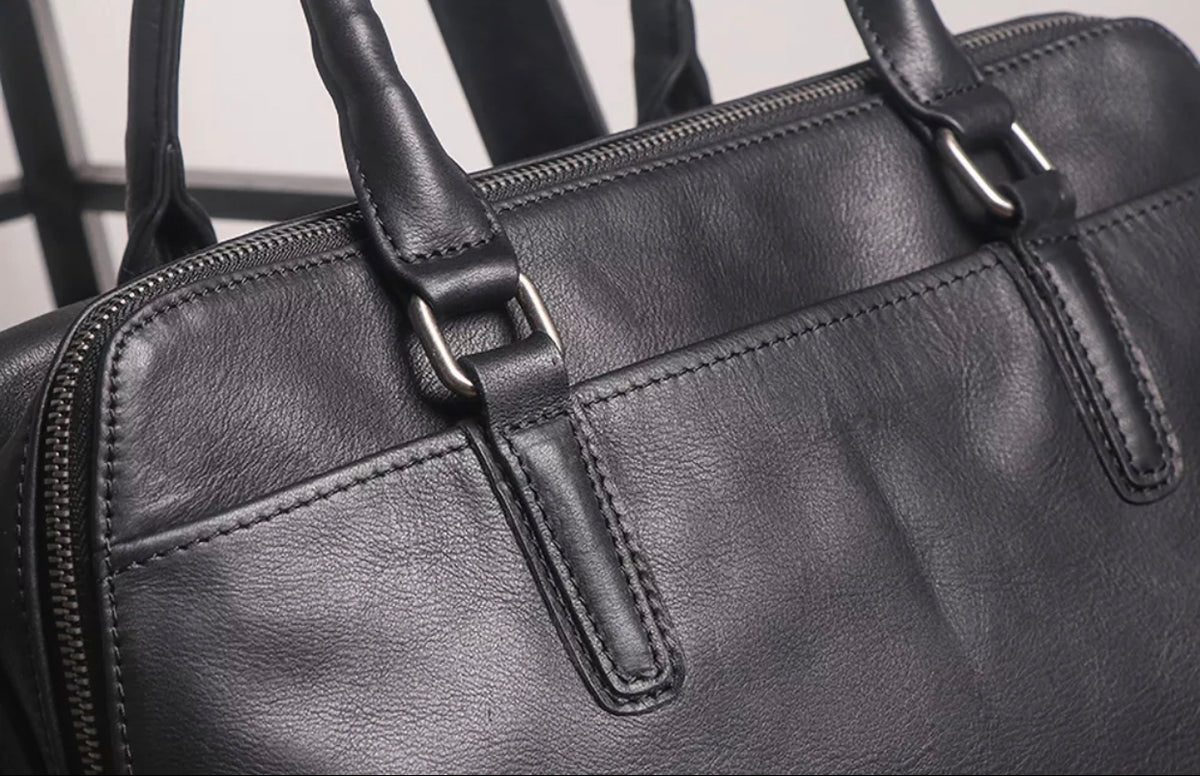 Mark Leather Messenger Briefcase