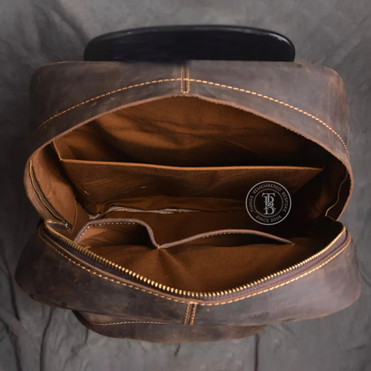 Zip Around Leather Backpack