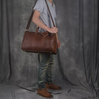 David Leather Weekender