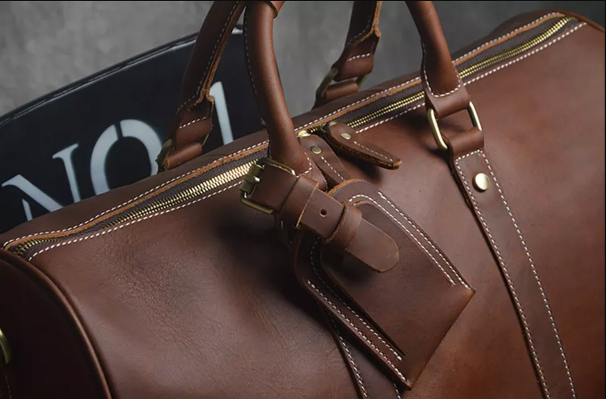David Leather Weekender