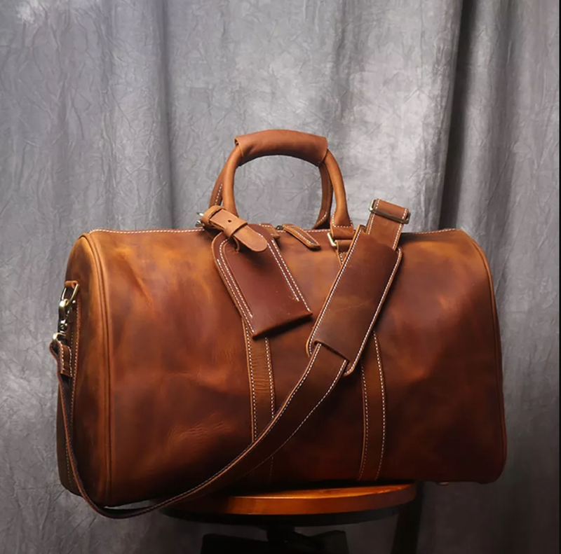 David Leather Weekender