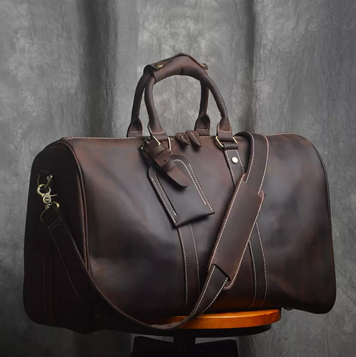 David Leather Weekender