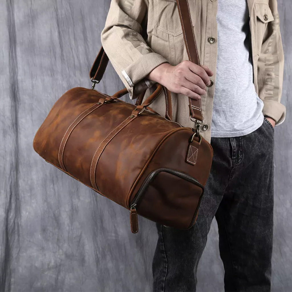 David Leather Weekender