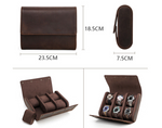 Genuine Leather Watch Roll 6 Slots