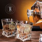 7pc Iceberg Crystal Decanter and Glass Set