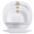 4pc Etched Carine Dinner Plate