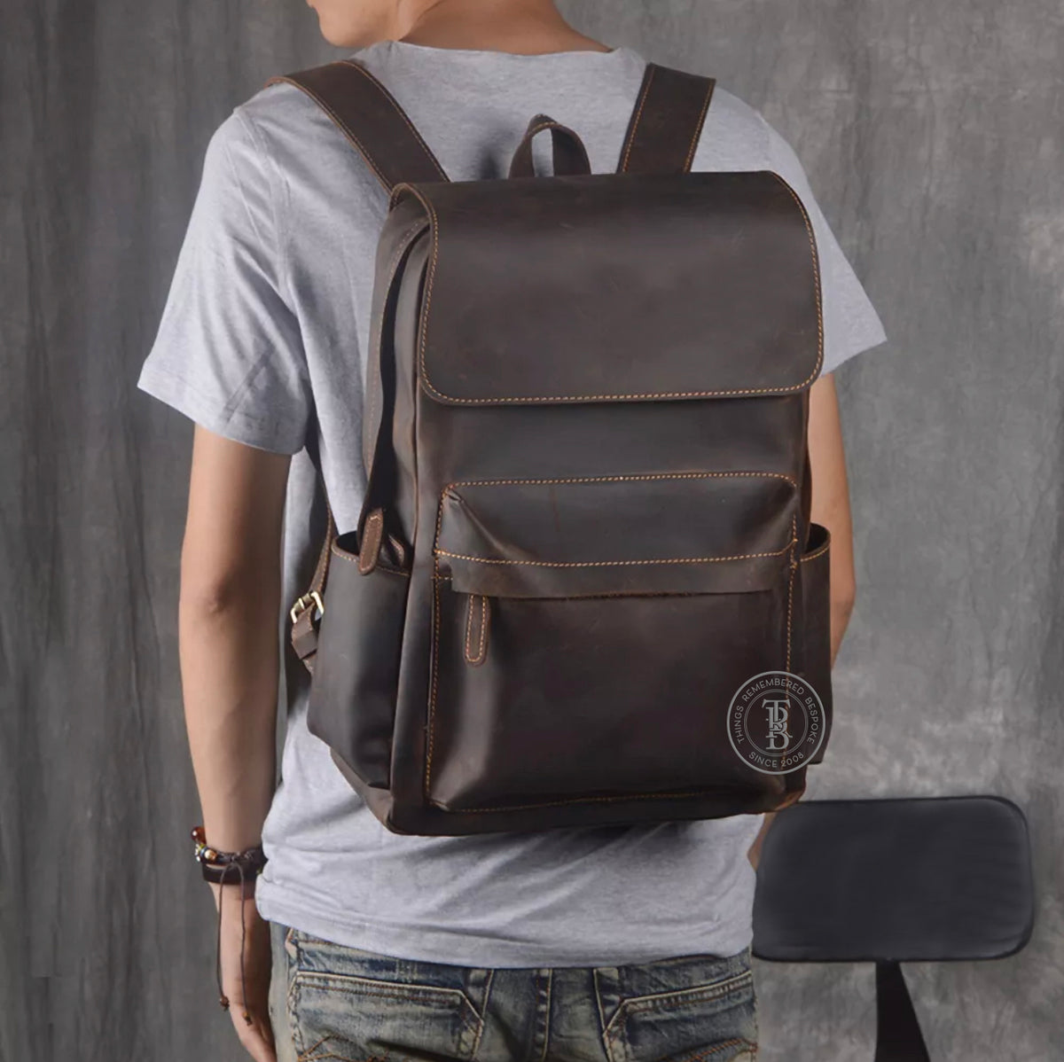 Zip Around Leather Backpack